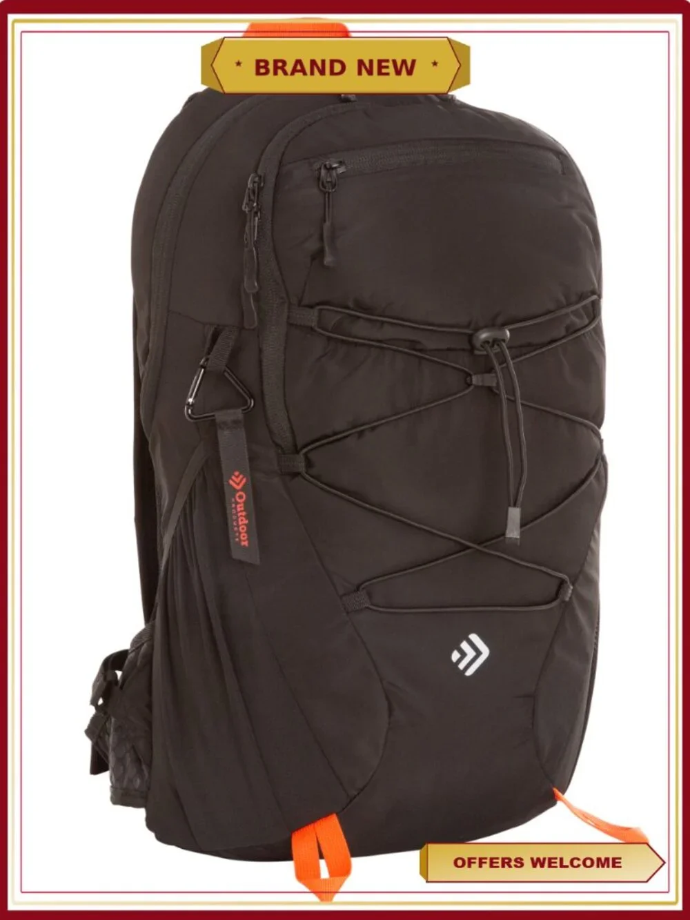 Outdoor Hiking Backpack 19.5L Trekking Pole Holders Bungee Storage